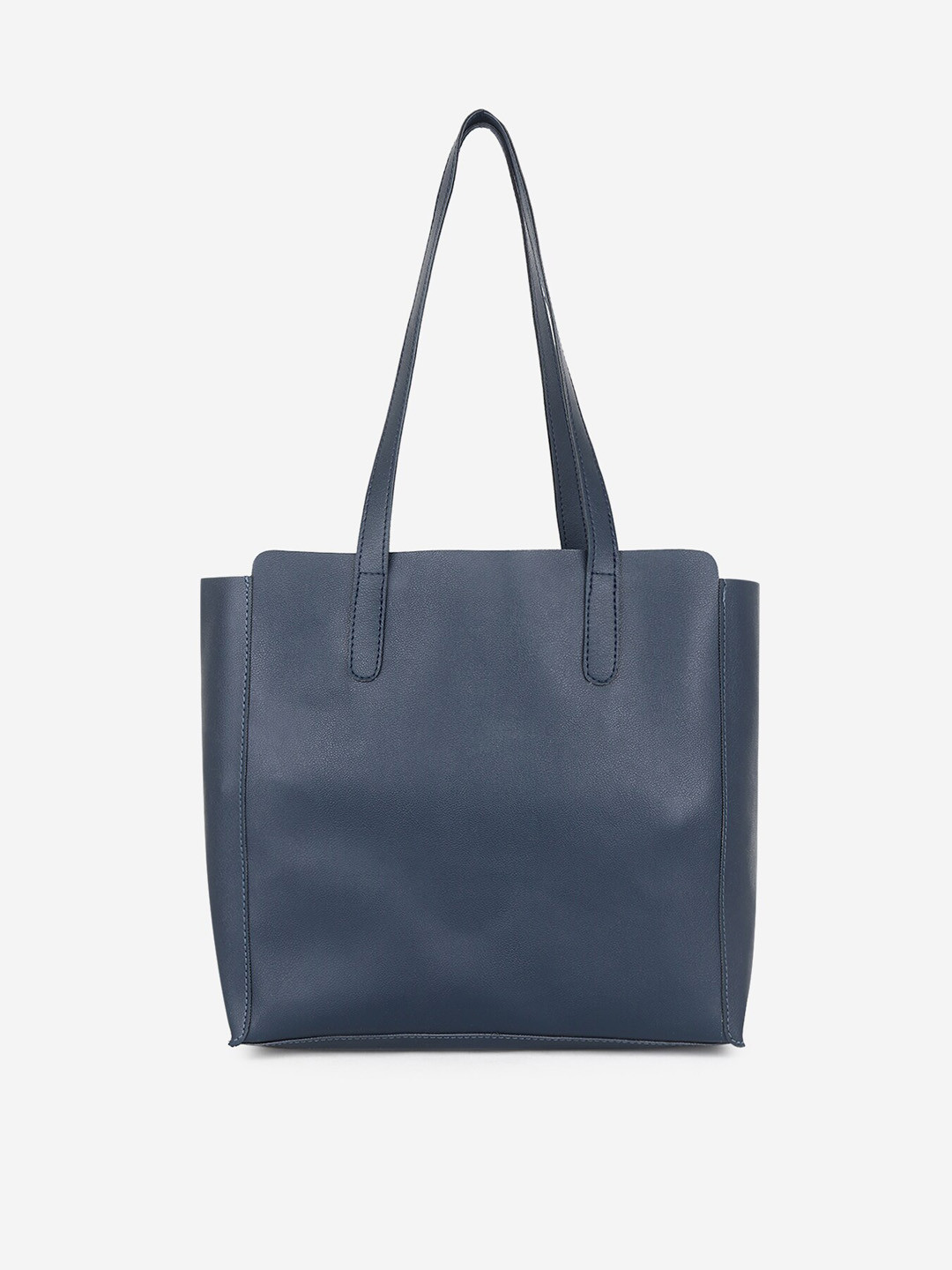 Black Spade Colourblocked PU Structured Handheld Bag
