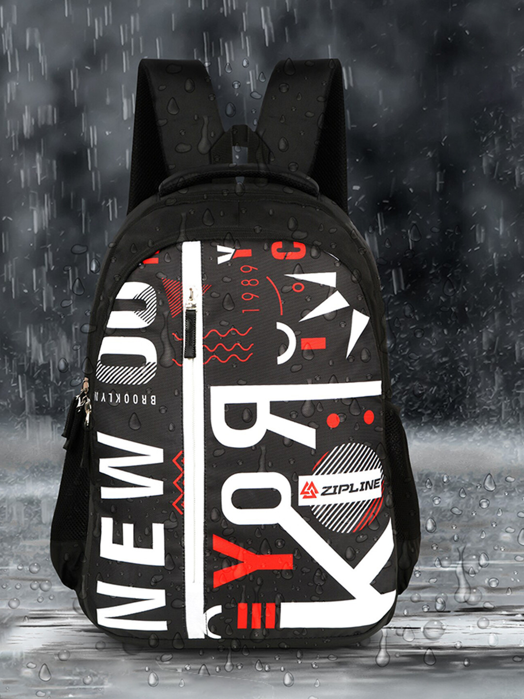 ZIPLINE Unisex Typography Backpack