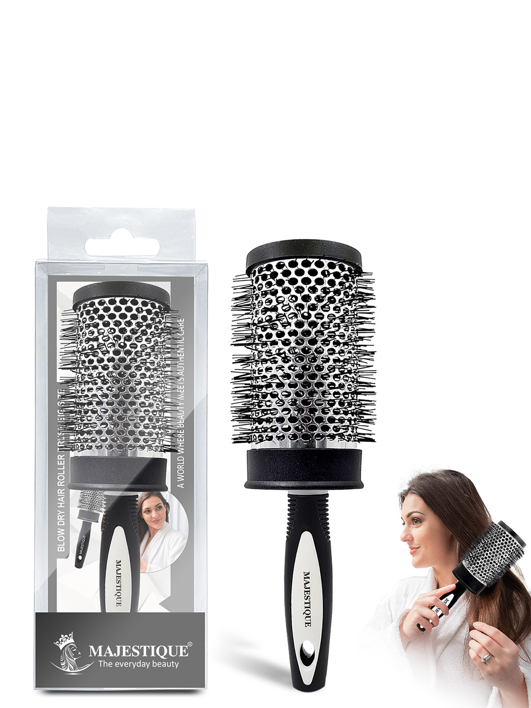 MAJESTIQUE Large Ion Round Blow Drying Hair Brush