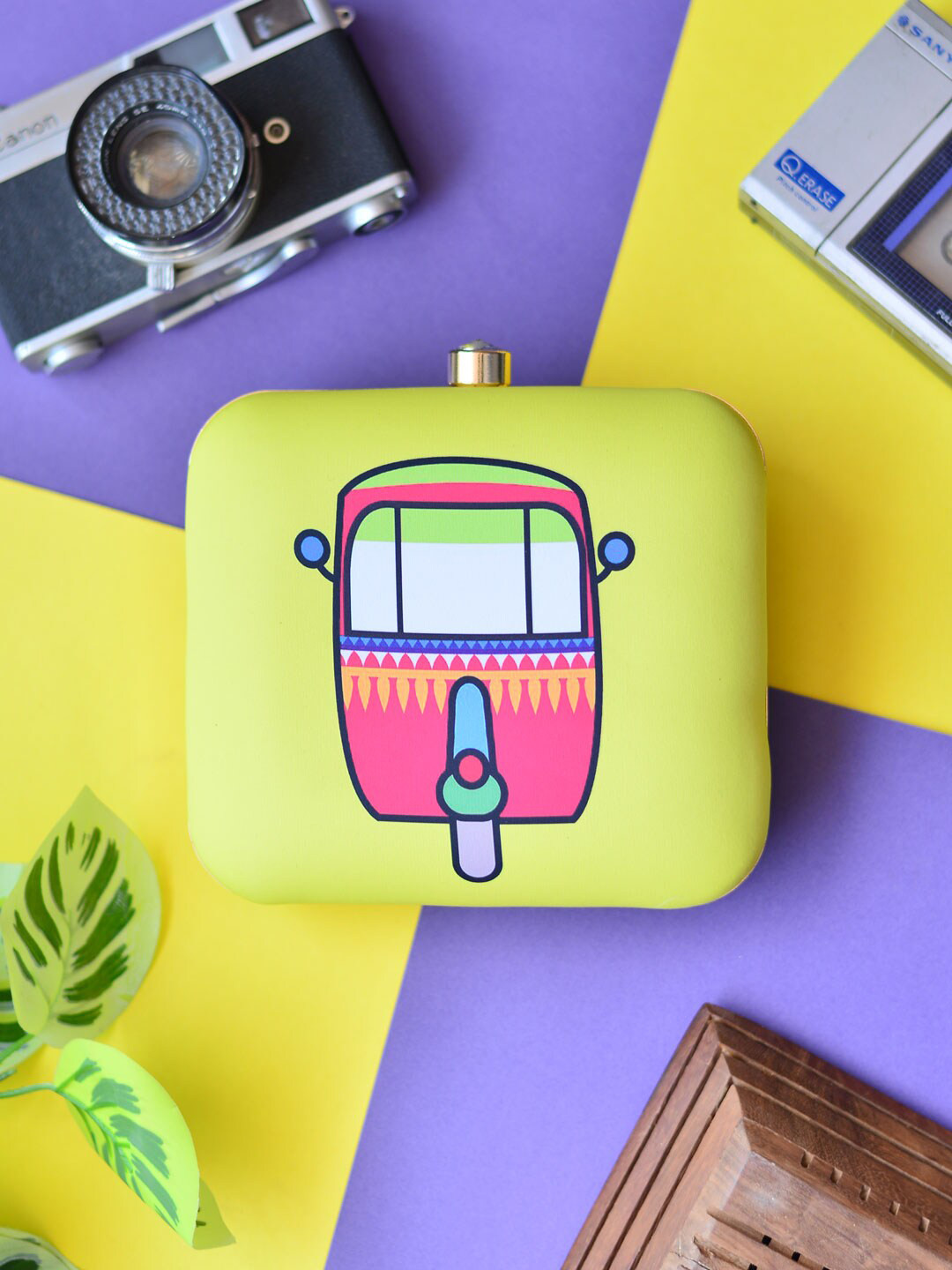 ARTKLIM Printed Box Clutch