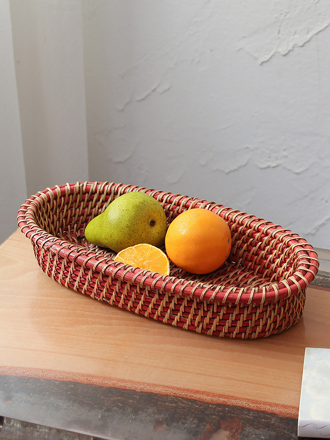 House This Red Textured Fruits & Vegetables Basket