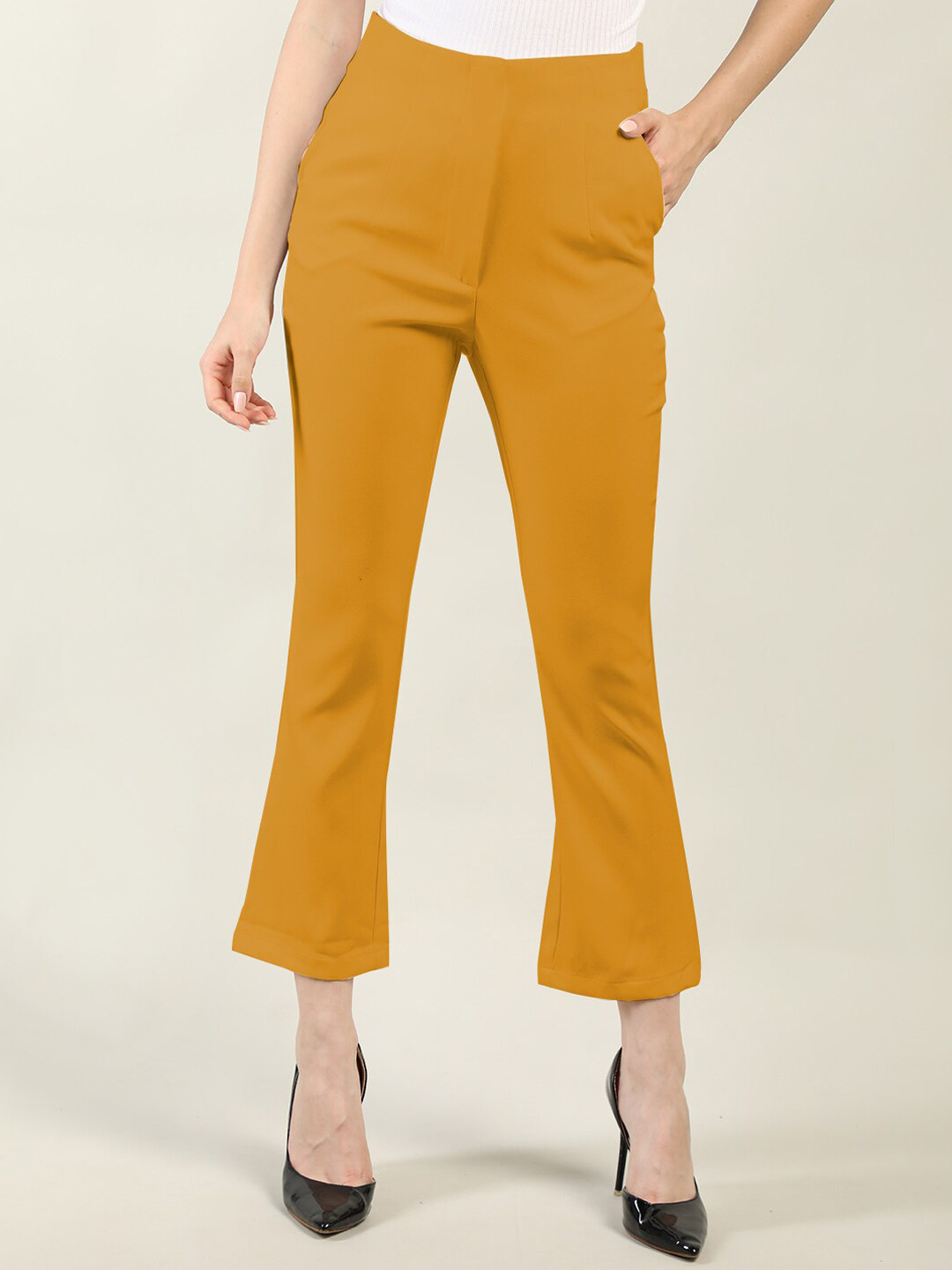 Dlanxa Women Cropped Custom Easy Wash Trousers