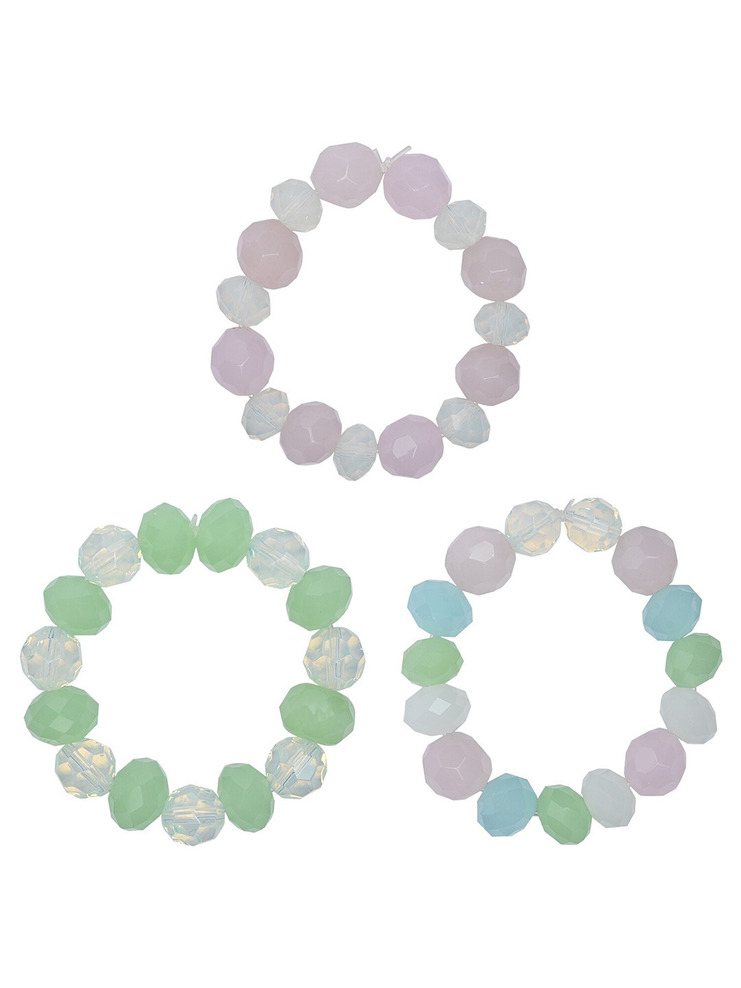 Arendelle Girls Combo of 3 Artificial Beaded Bracelet