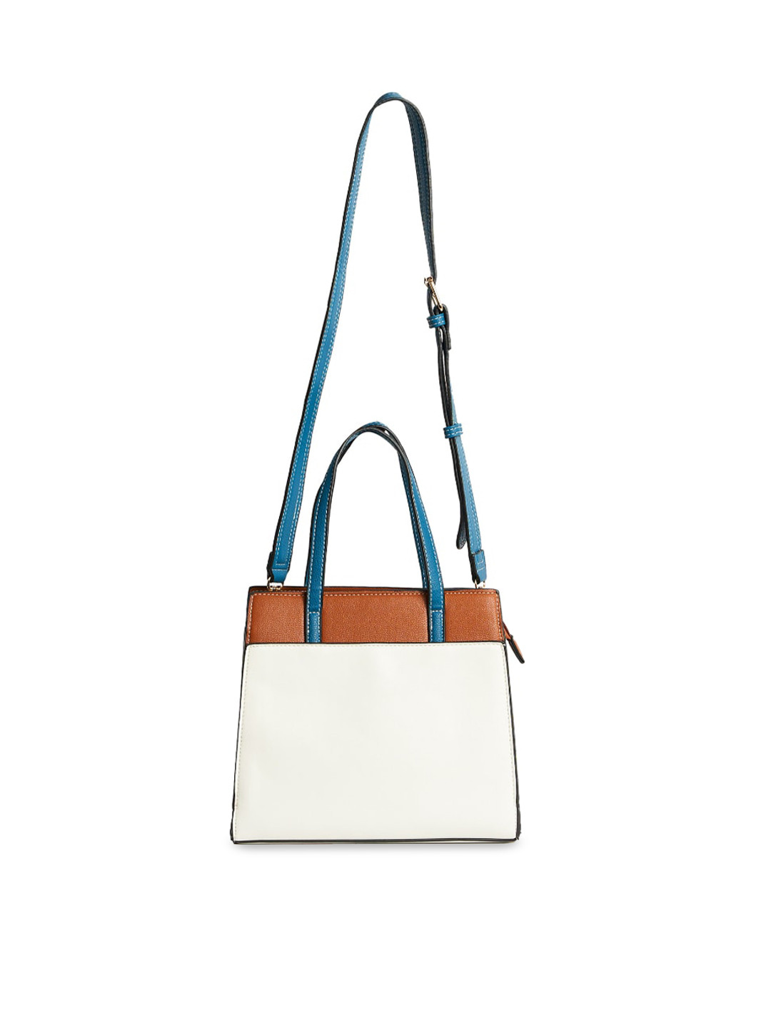 Chumbak Colourblocked PU Bucket Satchel
