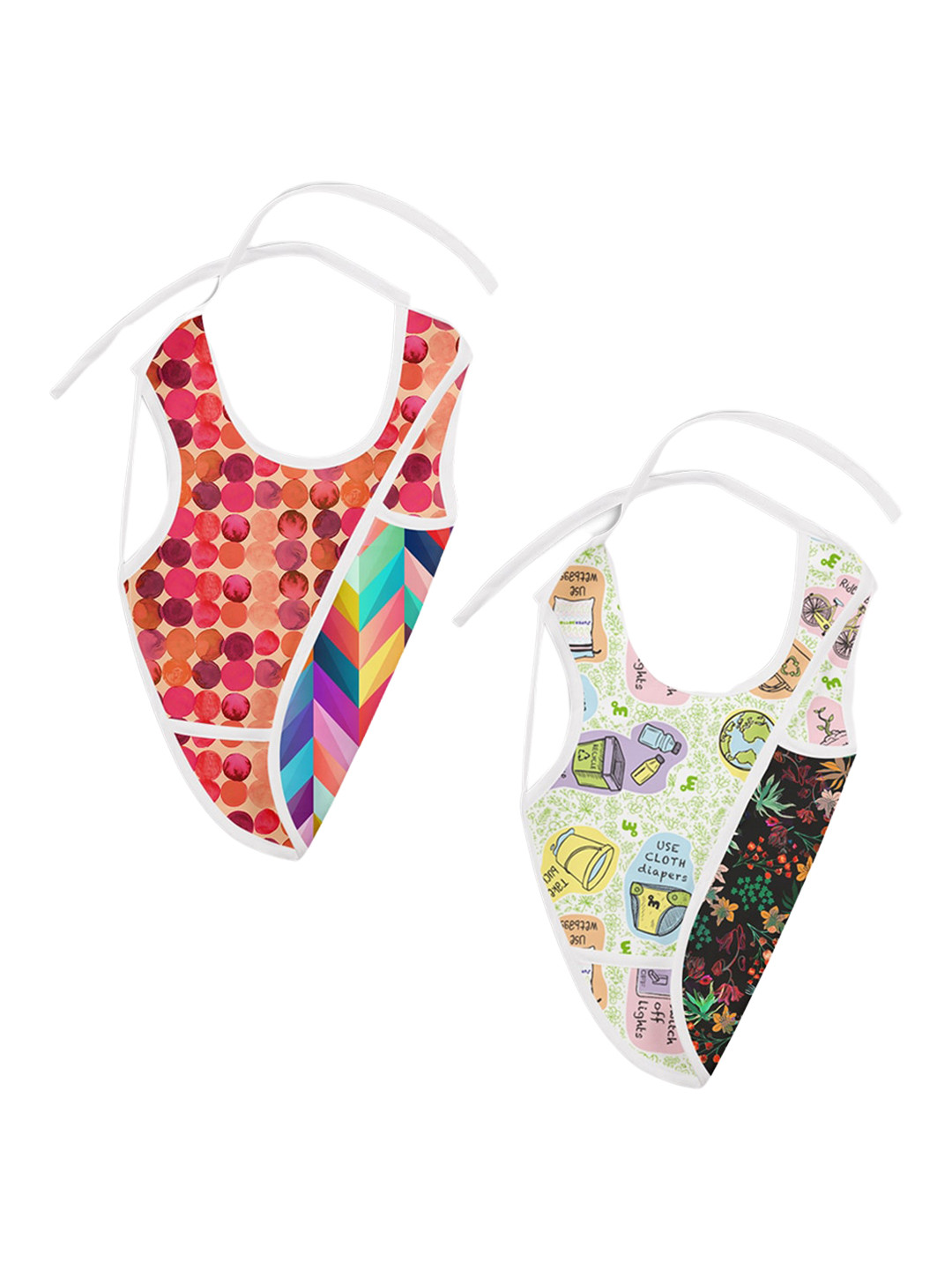 SuperBottoms Kids Pack of 2 Waterproof Reversible Bibs