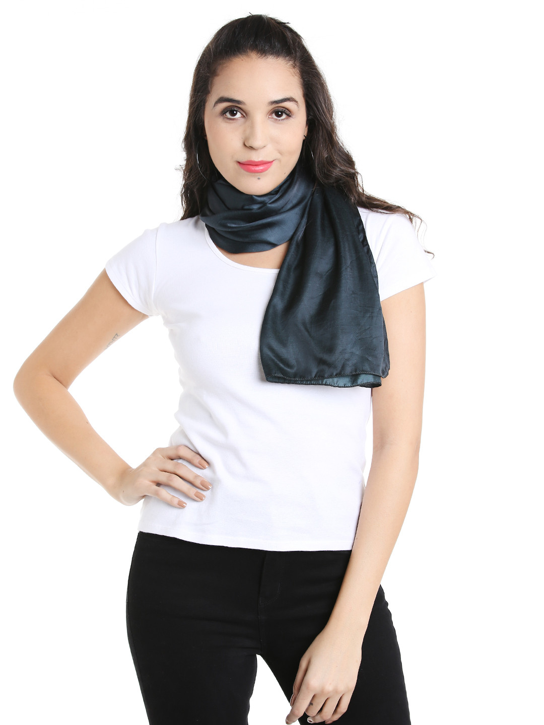 Noi Teal Green Satin Stole