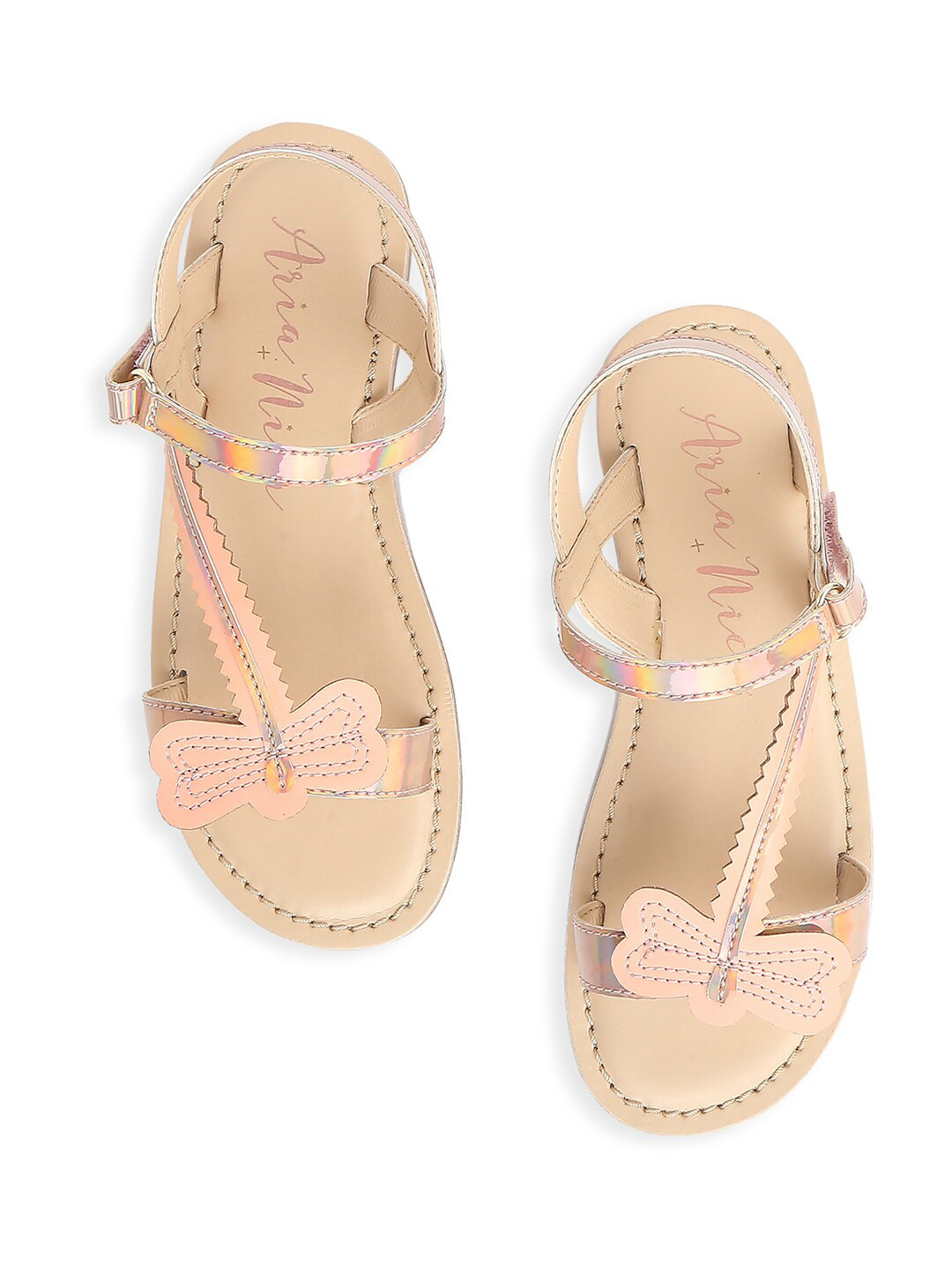 Aria Nica Girls Open Toe Flats