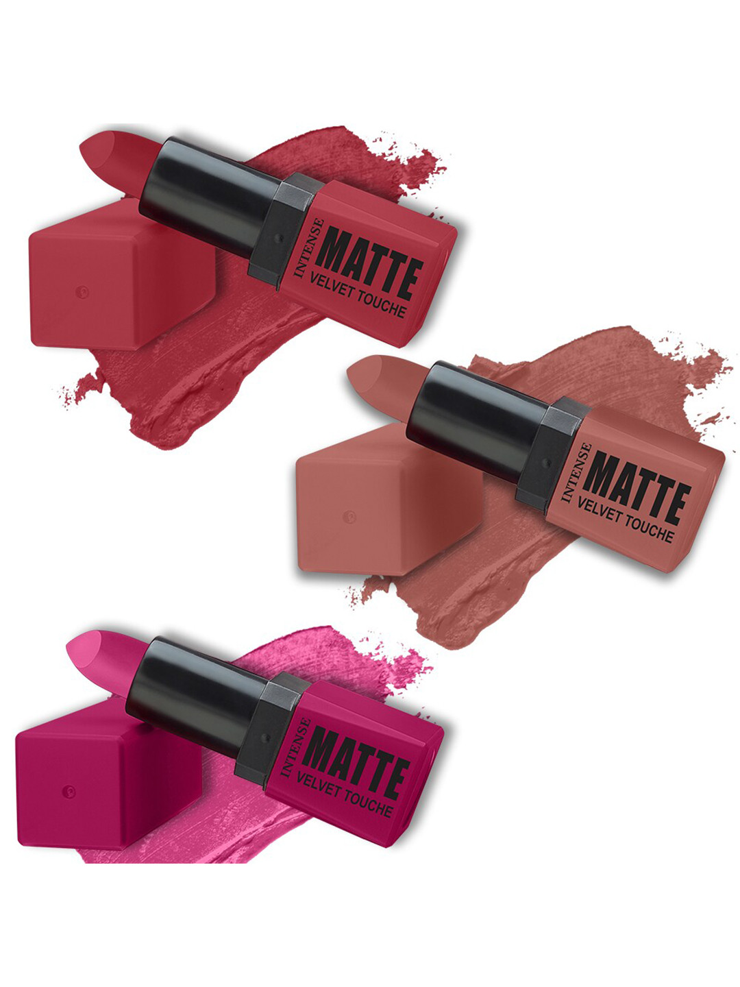 ForSure Set of 3 Intense Matte Velvet Touche Lipsticks 3.5g Each - Shade 302, 306, 303
