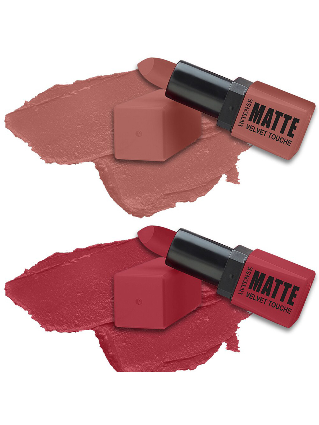 ForSure Set Of 2 Matte Velvet Touche Lipstick 3.5 g Each- Adorable Nude 306-Red Velvet 303