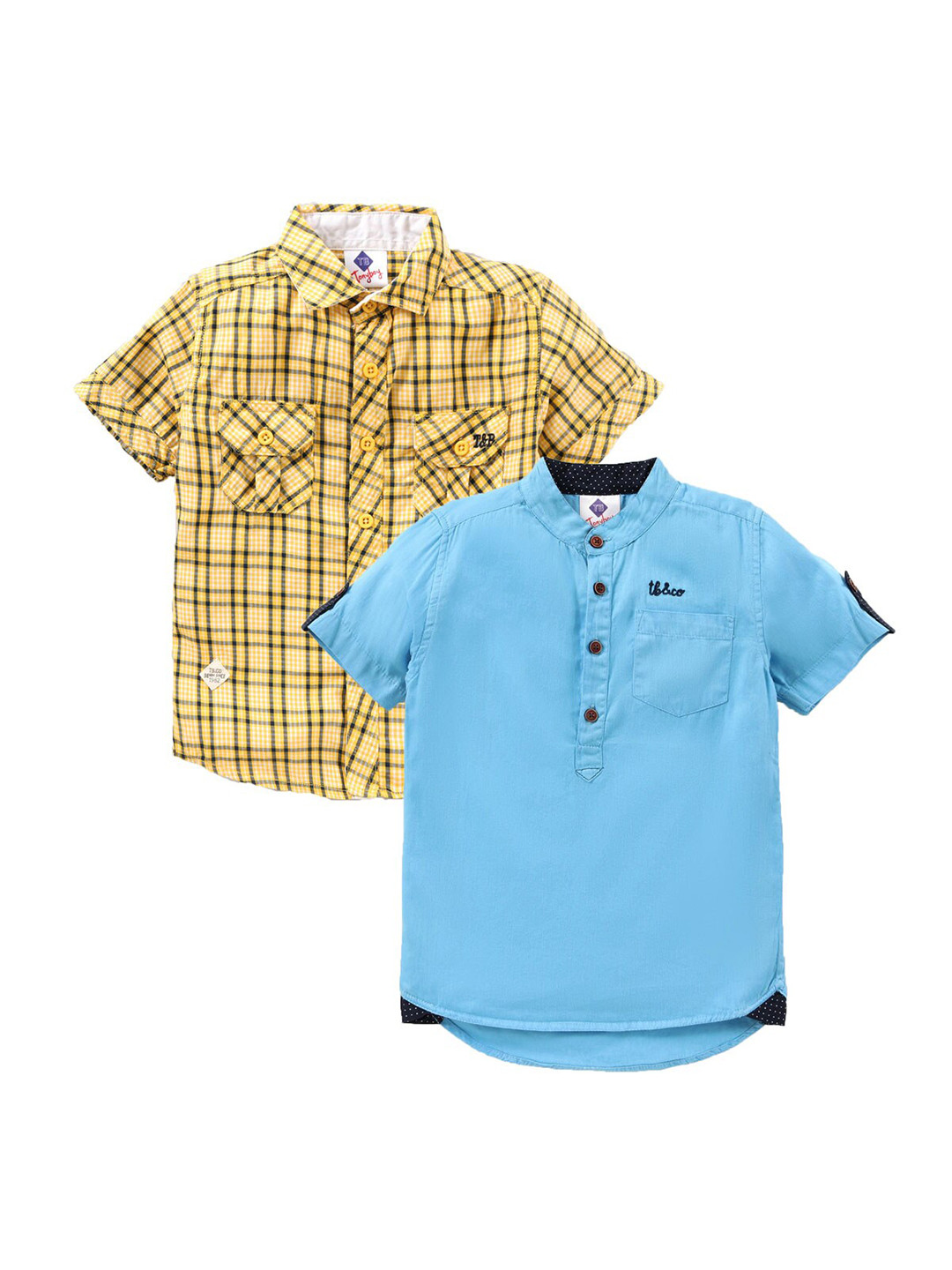 TONYBOY Boys Classic Checked Casual Cotton Shirt
