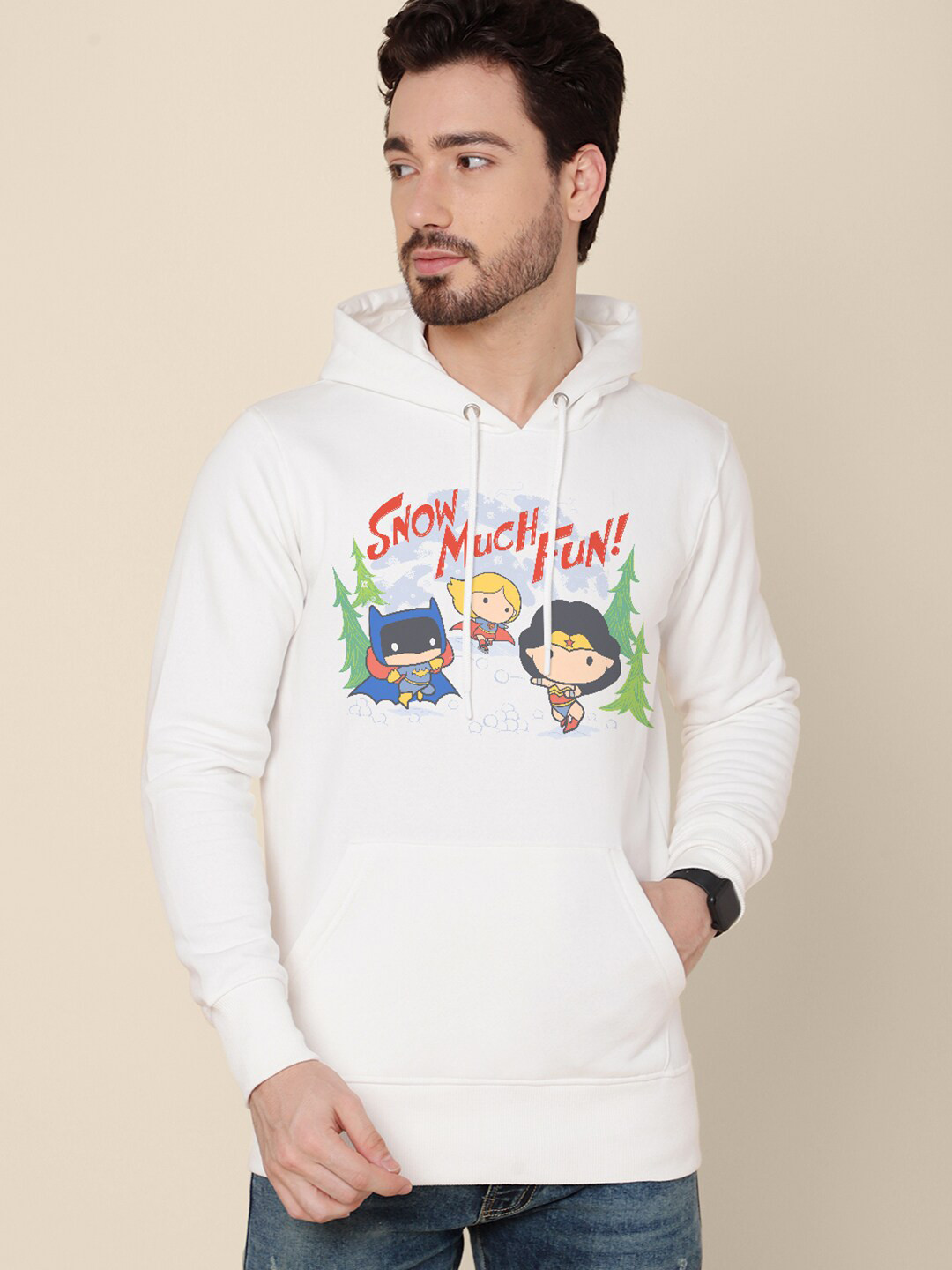 Free Authority Men Christmas Justice League Printed Hoodie Sweatshirts