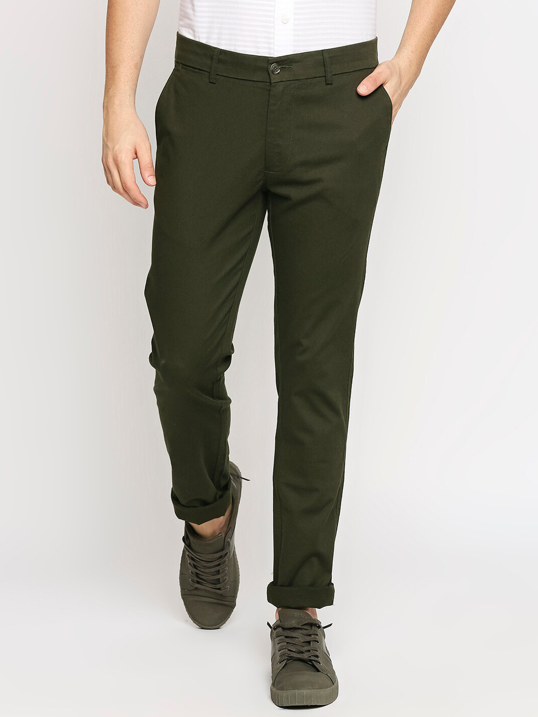 Basics Men Tapered Fit Chinos Trousers