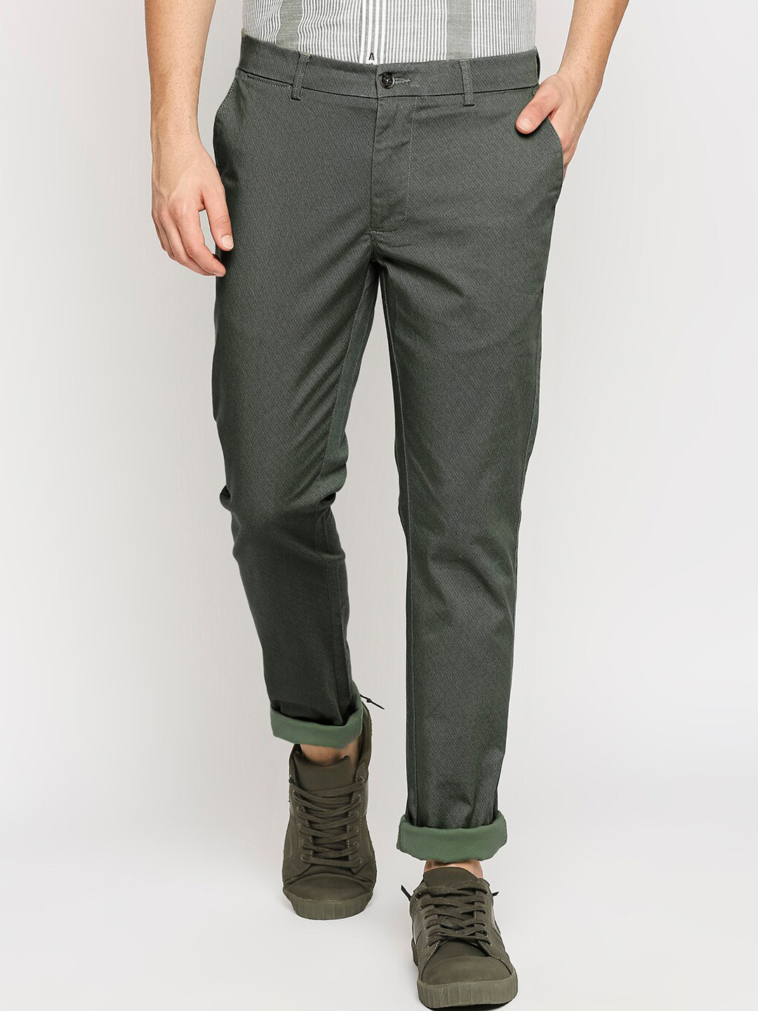 Basics Men Tapered Fit Chinos Trousers