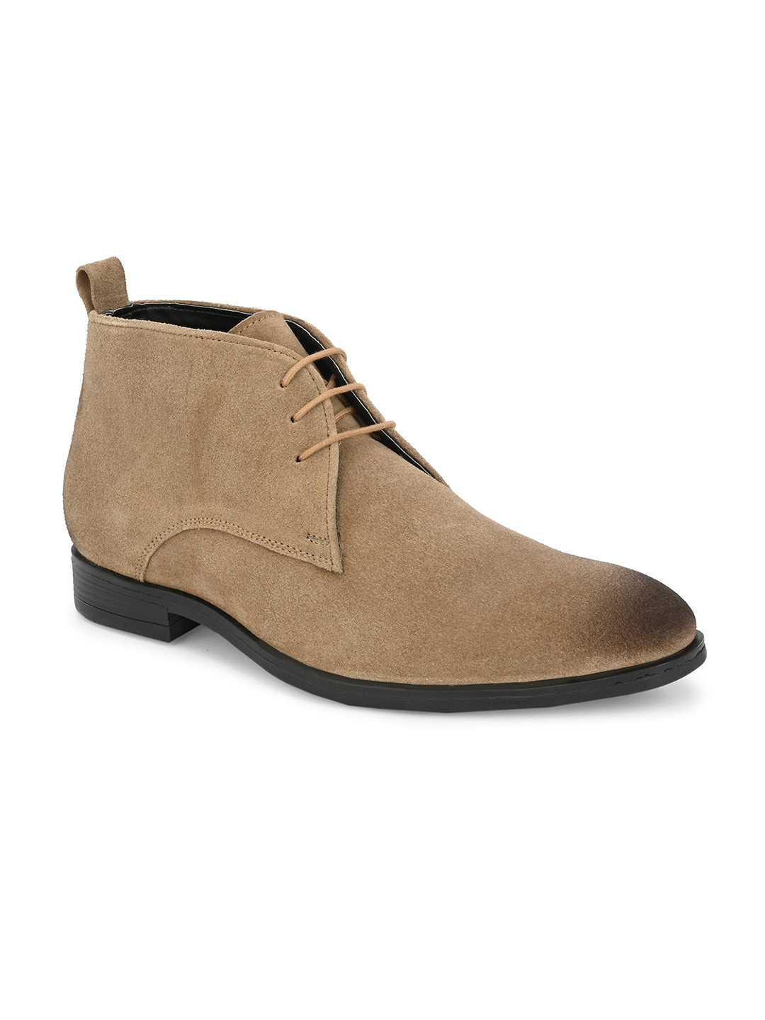 SHENCES Men Leather Desert Boots