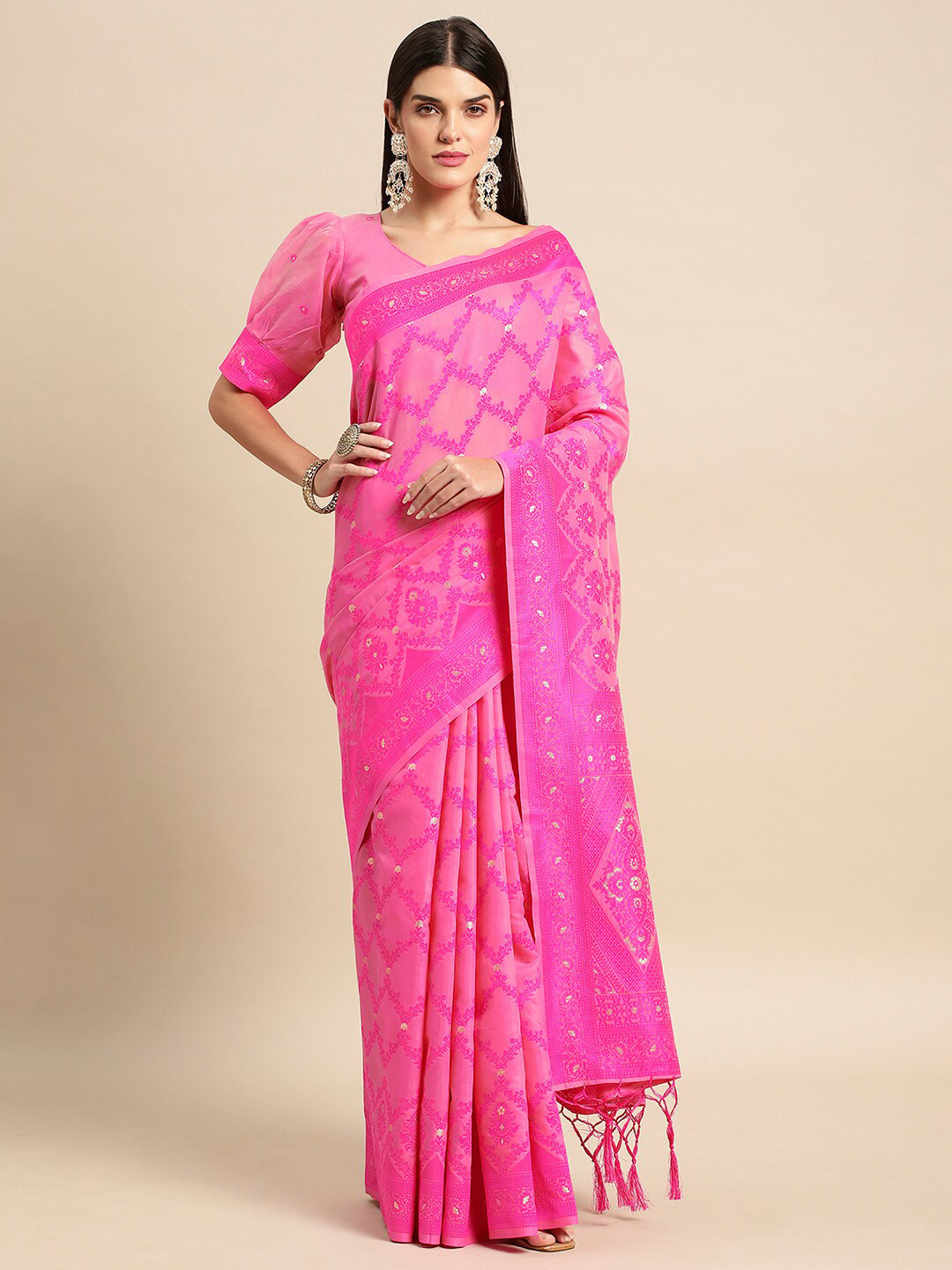 Satrani Woven Design Banarasi Saree