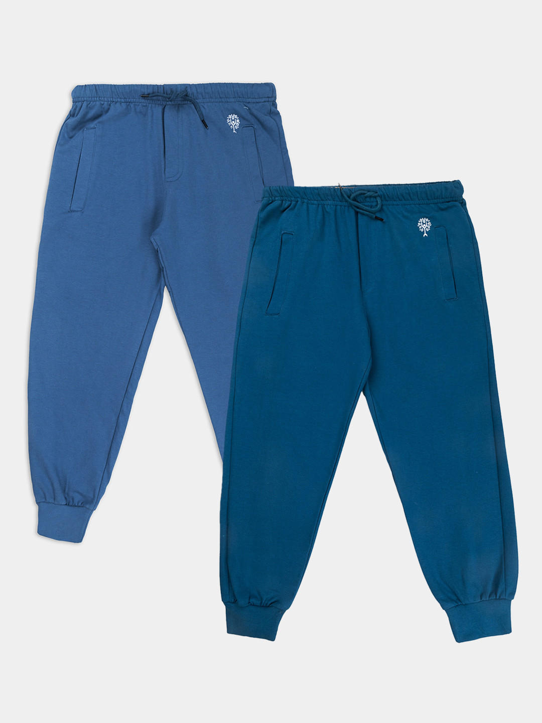 Growing Tree Unisex Kids Pack of 2 Cotton Bio Wash Anti Microbial Jogger Lounge Pants