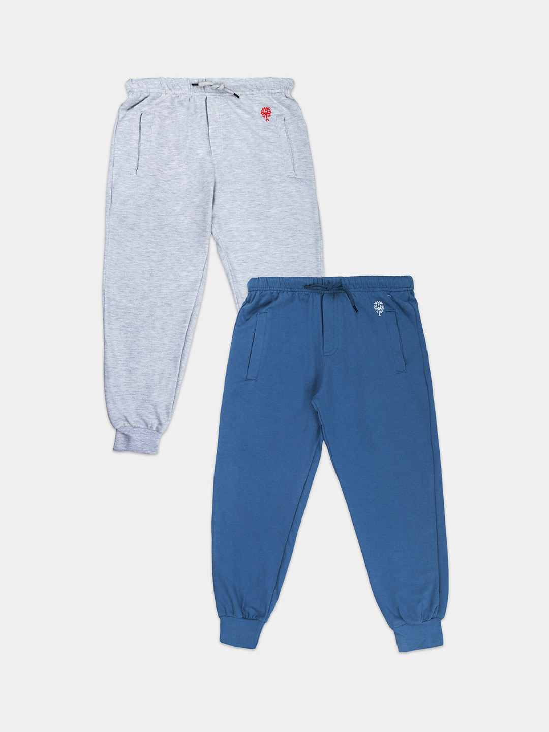 Growing Tree Kids Cotton Set Of 2 Bio-Wash Anti Microbial Joggers