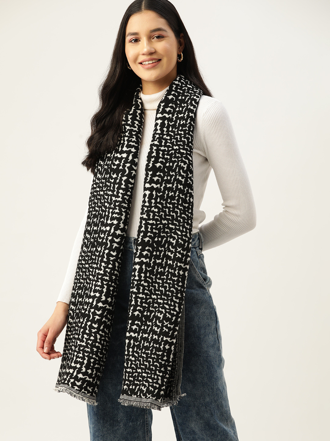 DressBerry Women Self Design Wool Acrylic Scarf