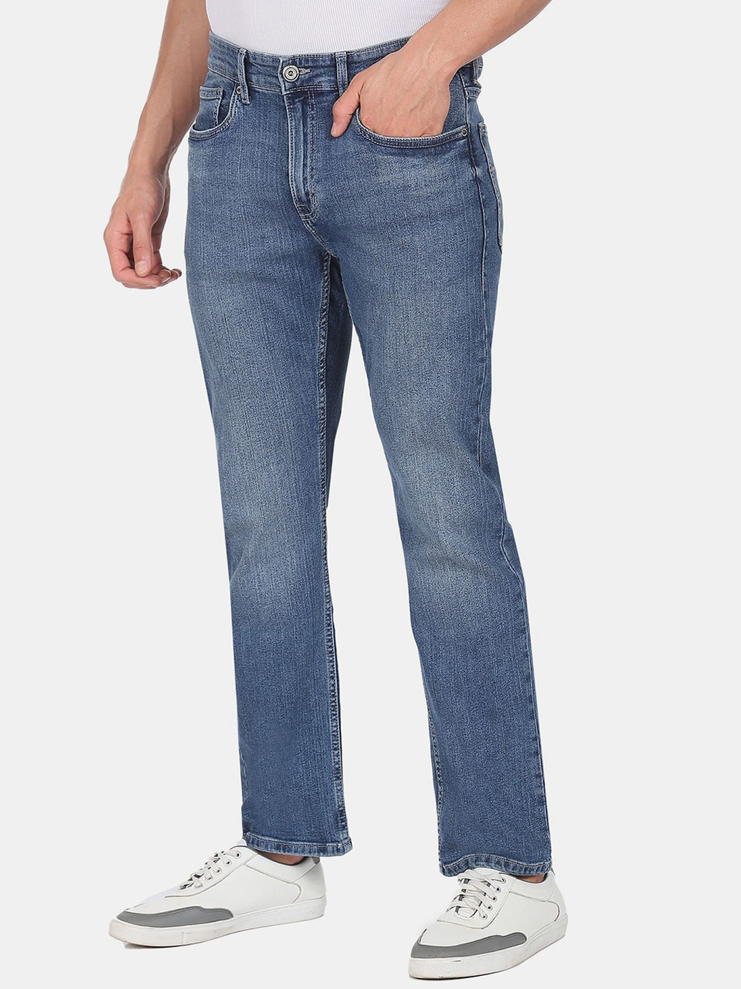 Flying Machine Mid Rise F Jango Straight Fit Jeans