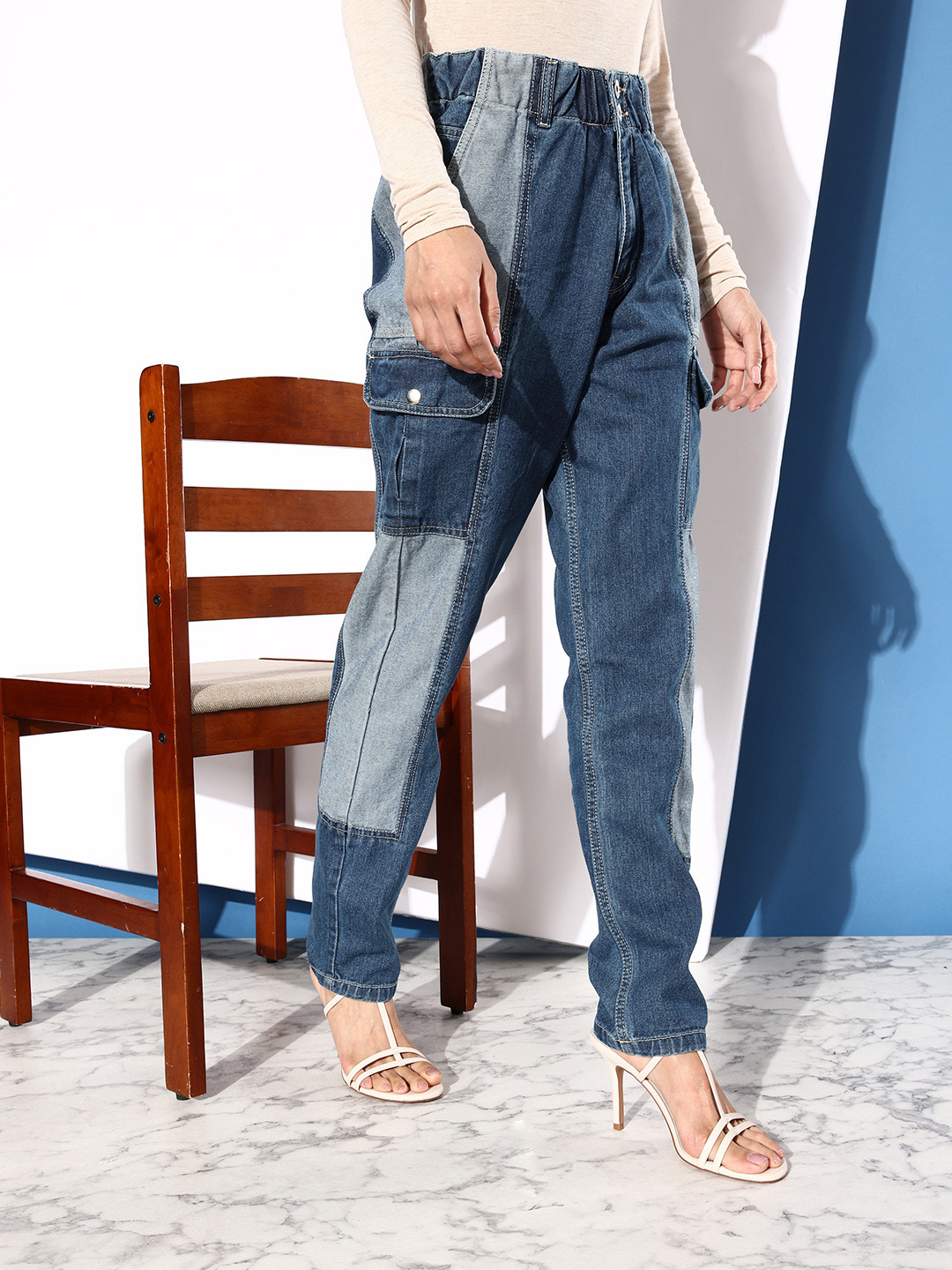 The Roadster Life Co. Women Light Blue Upgraded Denims Boyfriend Fit Pure Cotton Jeans