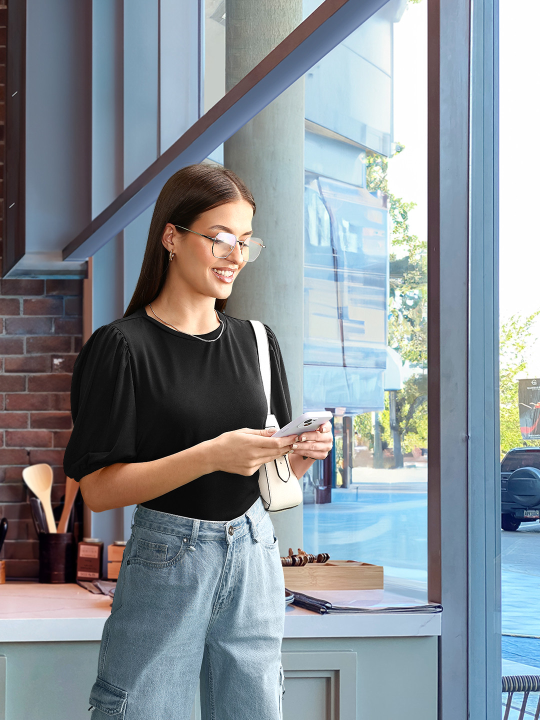 Allen Solly Woman Puff Sleeved Top