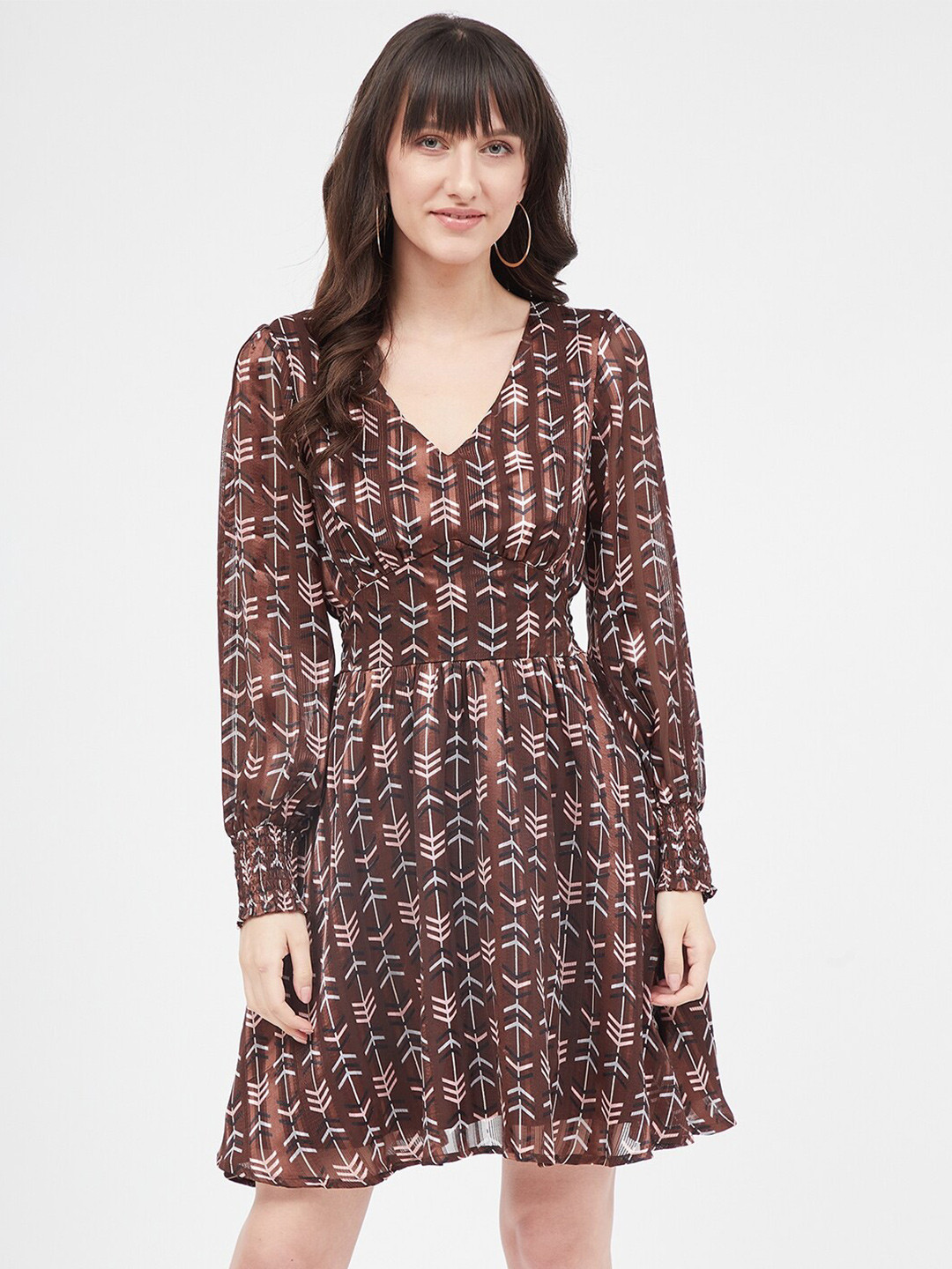 Kibo Printed Chiffon Dress