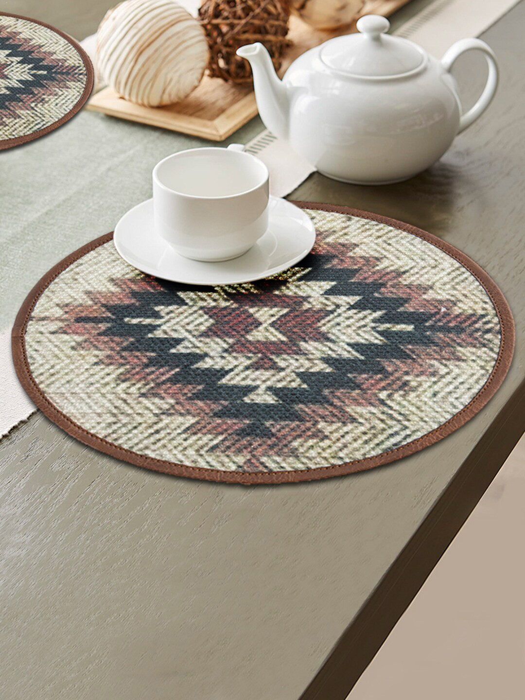 Mona B Set Of 2 Printed Cotton Table Placemats