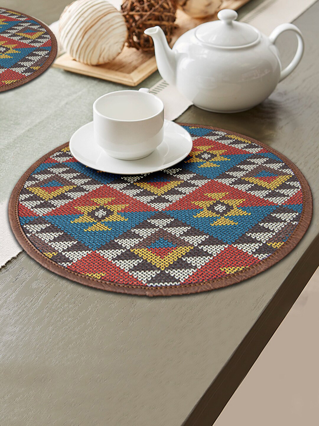 Mona B Set Of 2 Printed Cotton Table Placemats