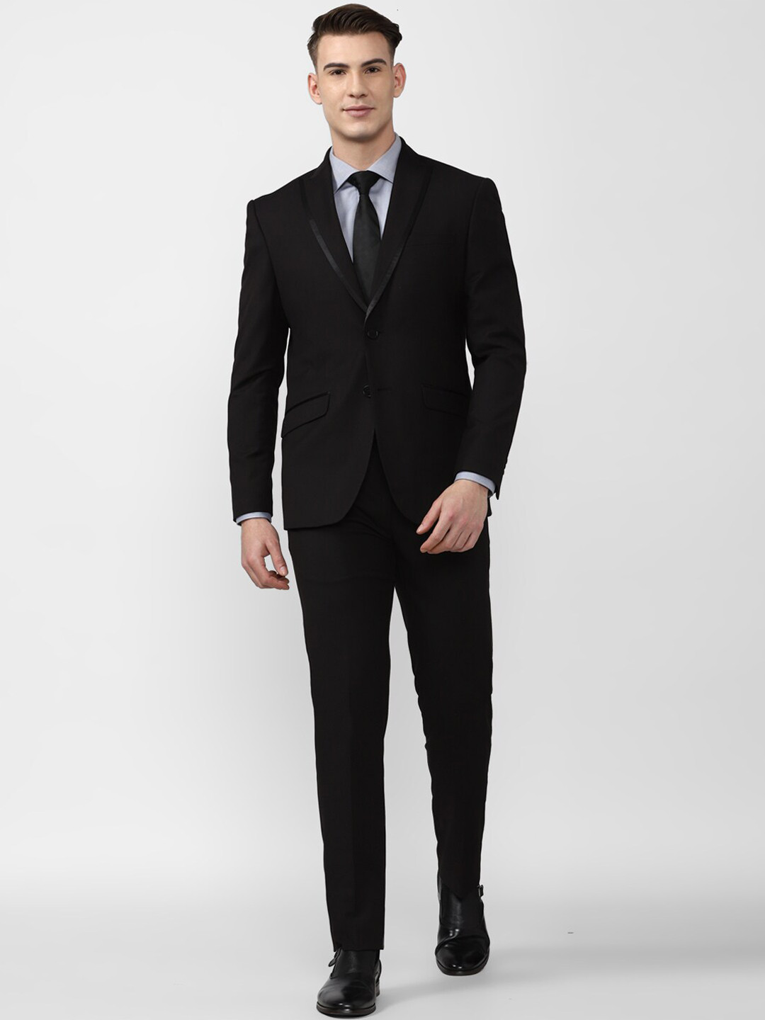Peter England Elite Men Single Breasted Two Piece Suit