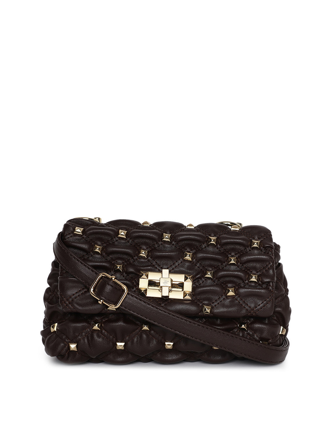 Beverly Hills Polo Club Embellished Swagger Sling Bag with Quilted Detail