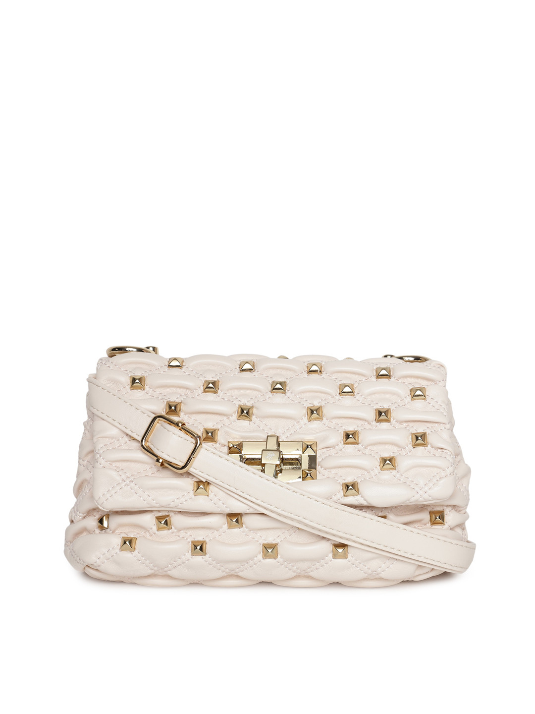 Beverly Hills Polo Club Geometric Quilted Crossbody Bag with Detachable Strap