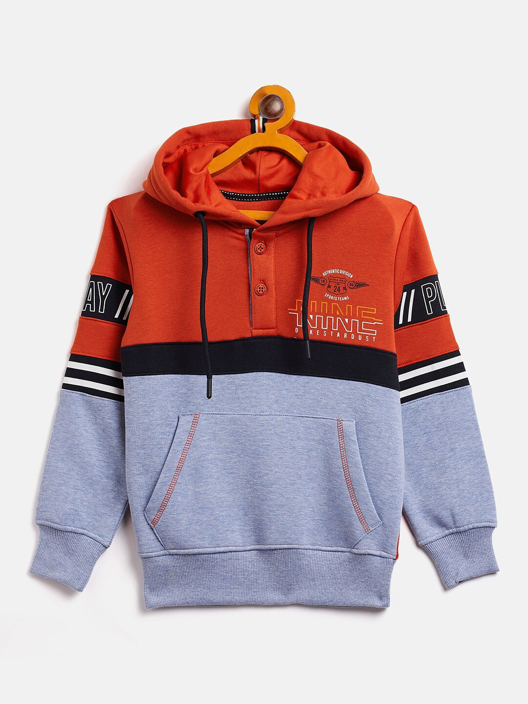 Duke Boys Fleece Colourblocked Hooded Sweatshirt