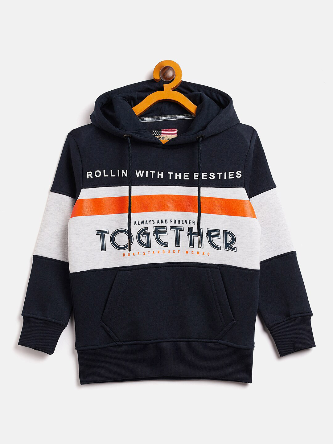 Duke Boys Fleece Colourblocked Hooded Sweatshirt