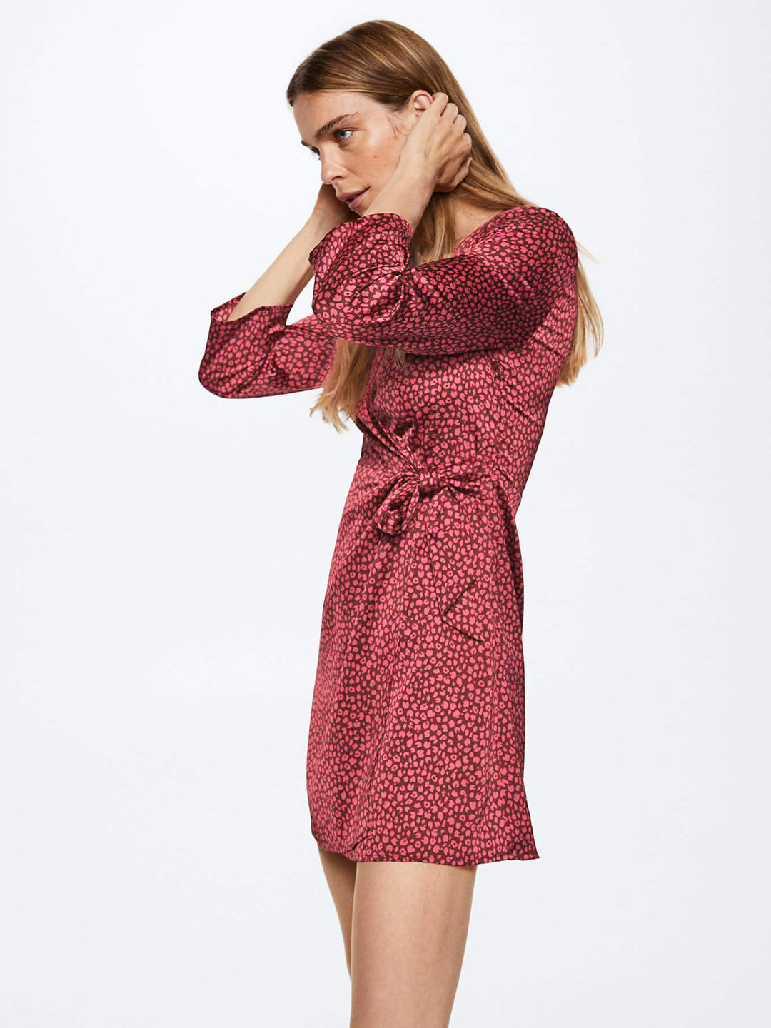 MANGO Abstract Printed Mini Dress