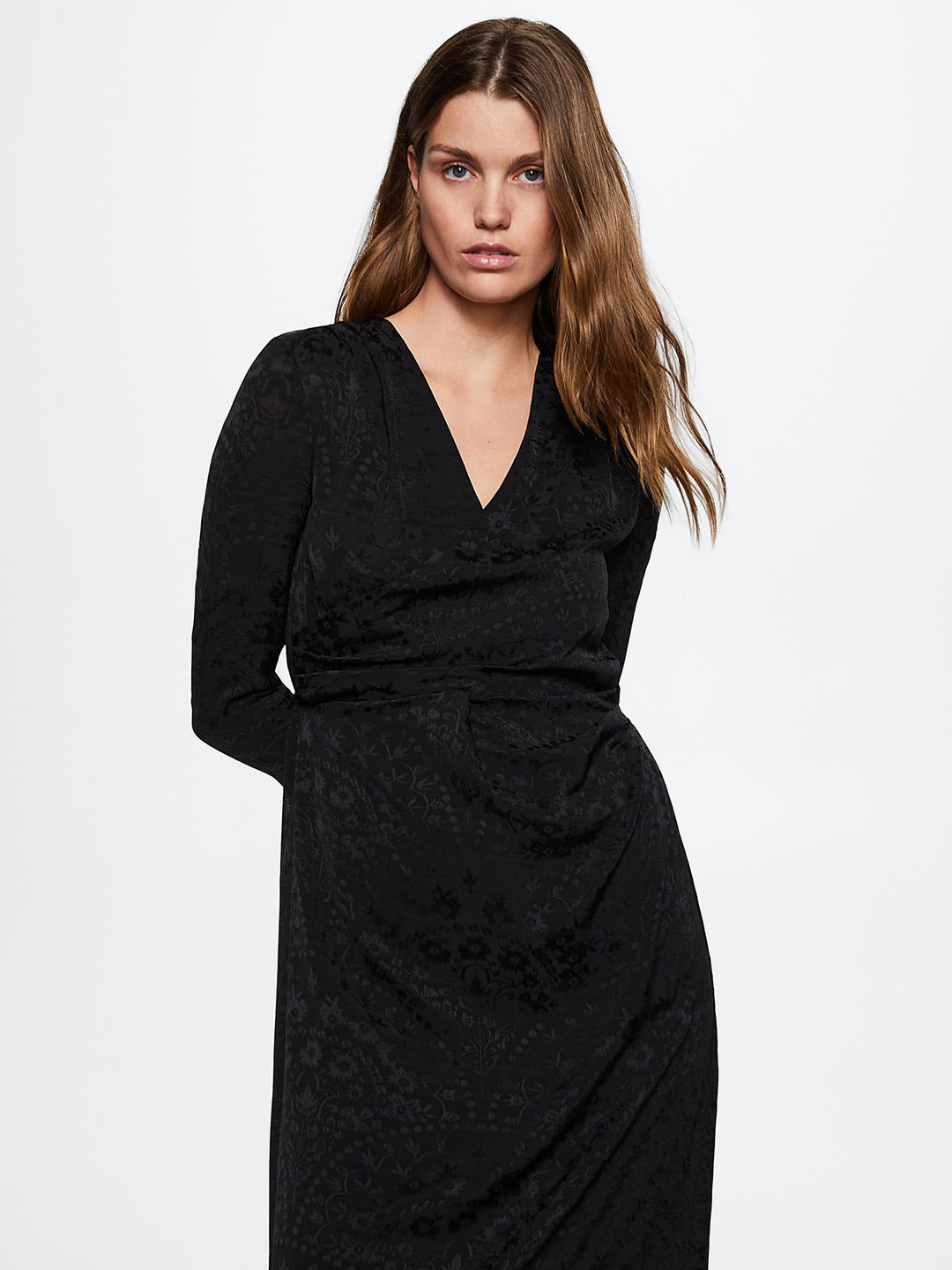 MANGO Self-Design Floral Midi Dress