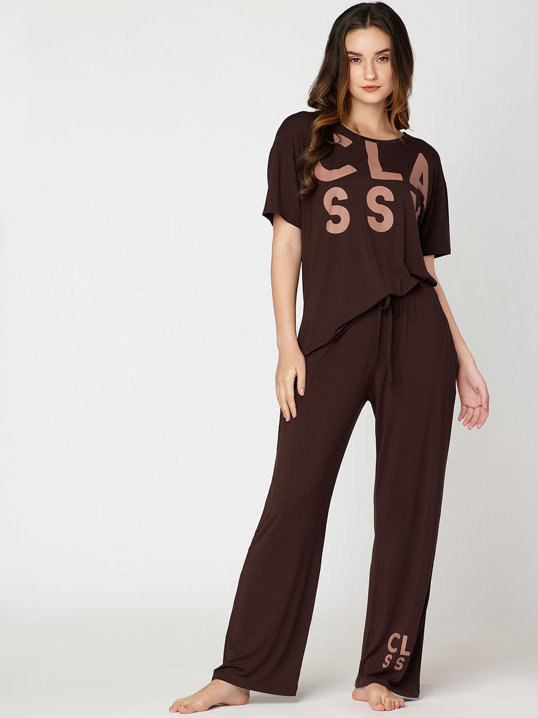 I like me Typography Printed Night suit