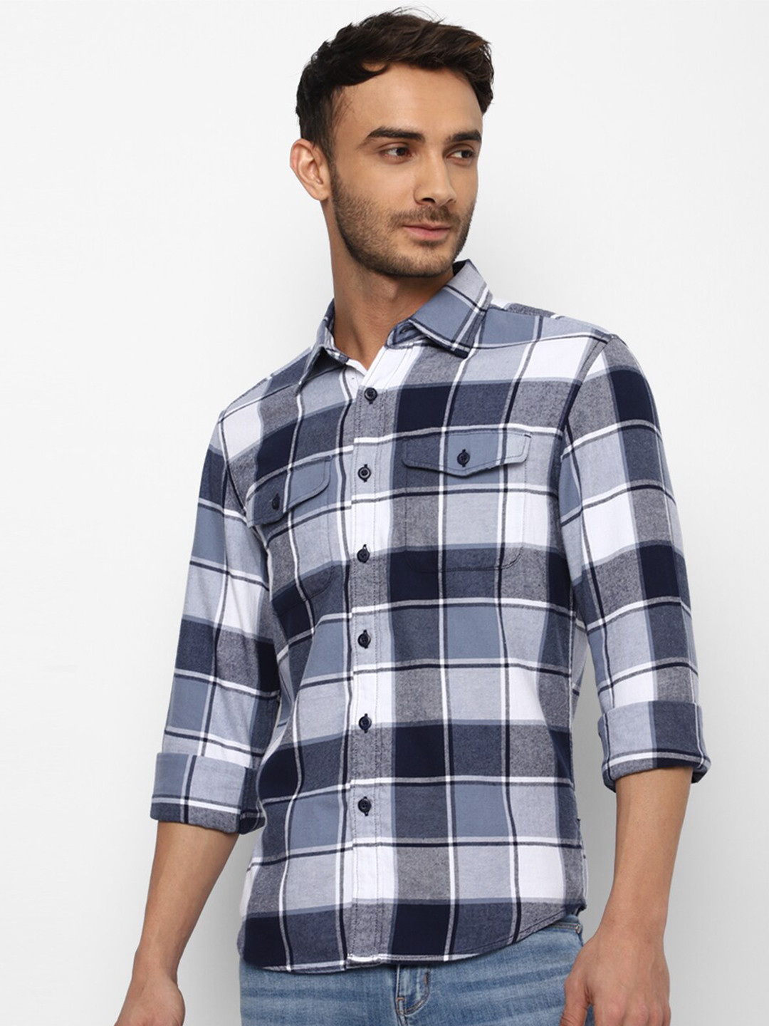 AMERICAN EAGLE OUTFITTERS Men Tartan Checks Checked Pure Cotton Casual Shirt