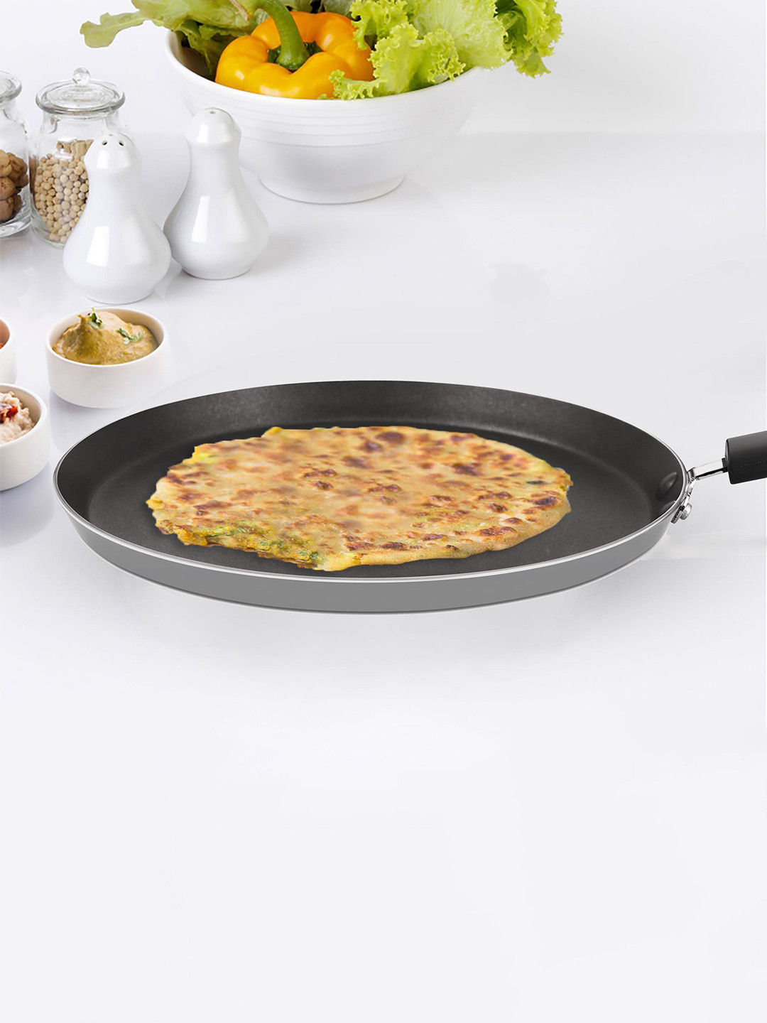 Milton Pro Cook Black Pearl Grey Induction Omni Tawa 32 cm