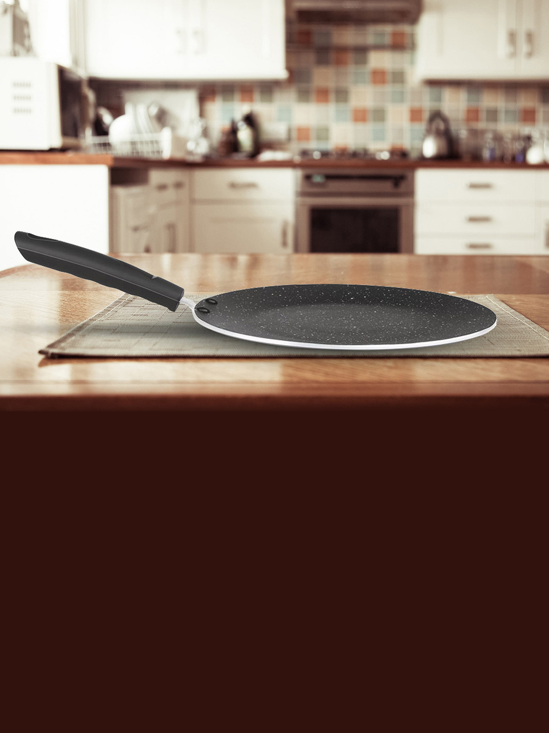 Milton Pro Cook Black Granito Induction Non-Stick Concave Tawa 26 cm