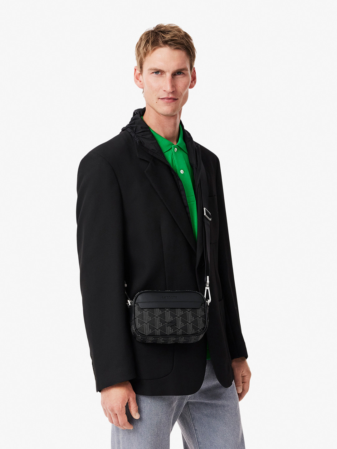 Lacoste Men Printed Messenger Bag