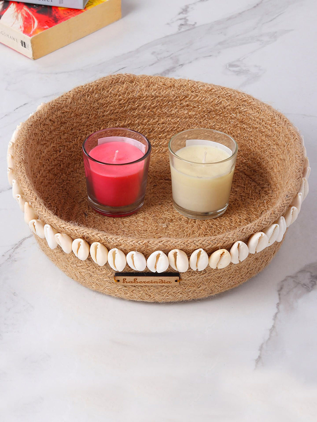 HABERE INDIA Brown Degradable Jute Storage Basket