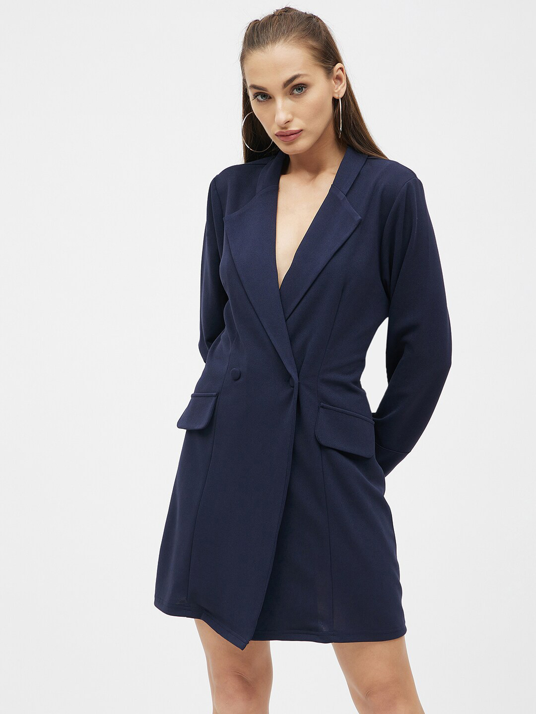 Kibo Solid Wrap Dress