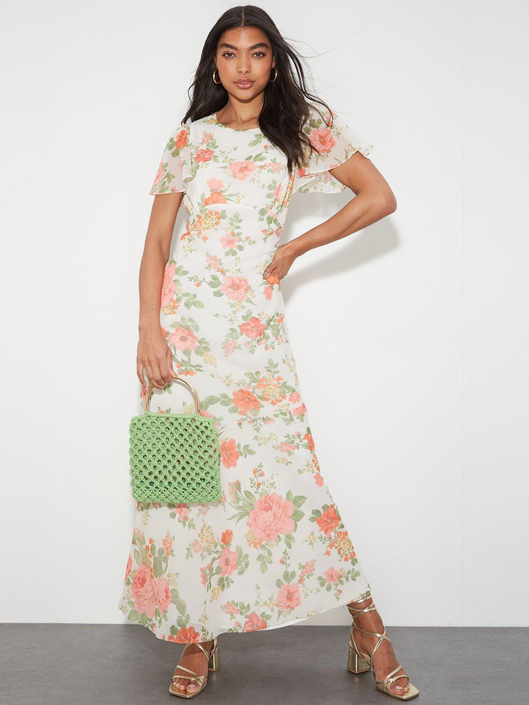 DOROTHY PERKINS Cut-Out Detail Floral Maxi Dress