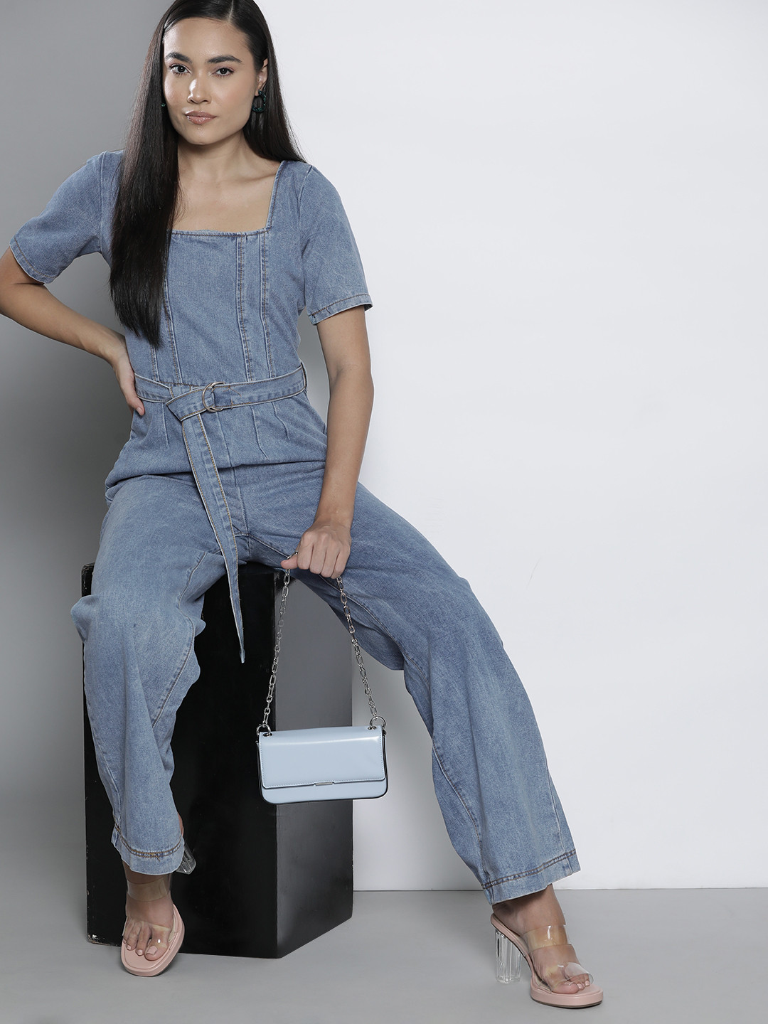 DOROTHY PERKINS Basic Denim Jumpsuit