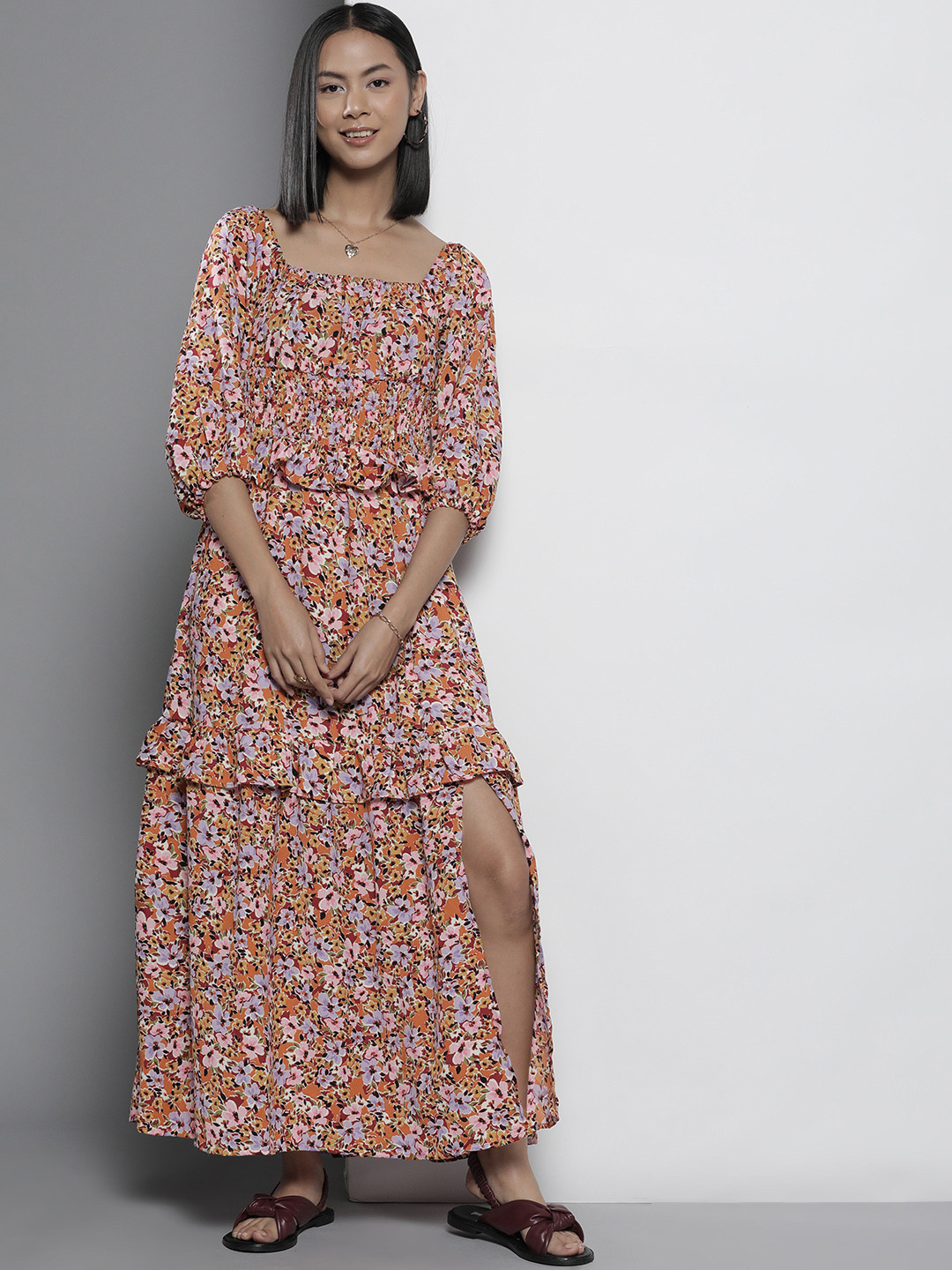 DOROTHY PERKINS Floral A-Line Maxi Dress