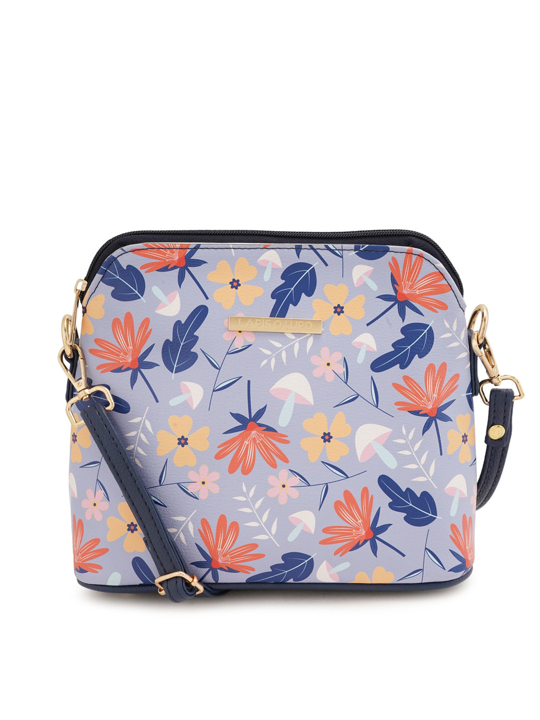 Lapis O Lupo Floral Printed Structured Sling Bag