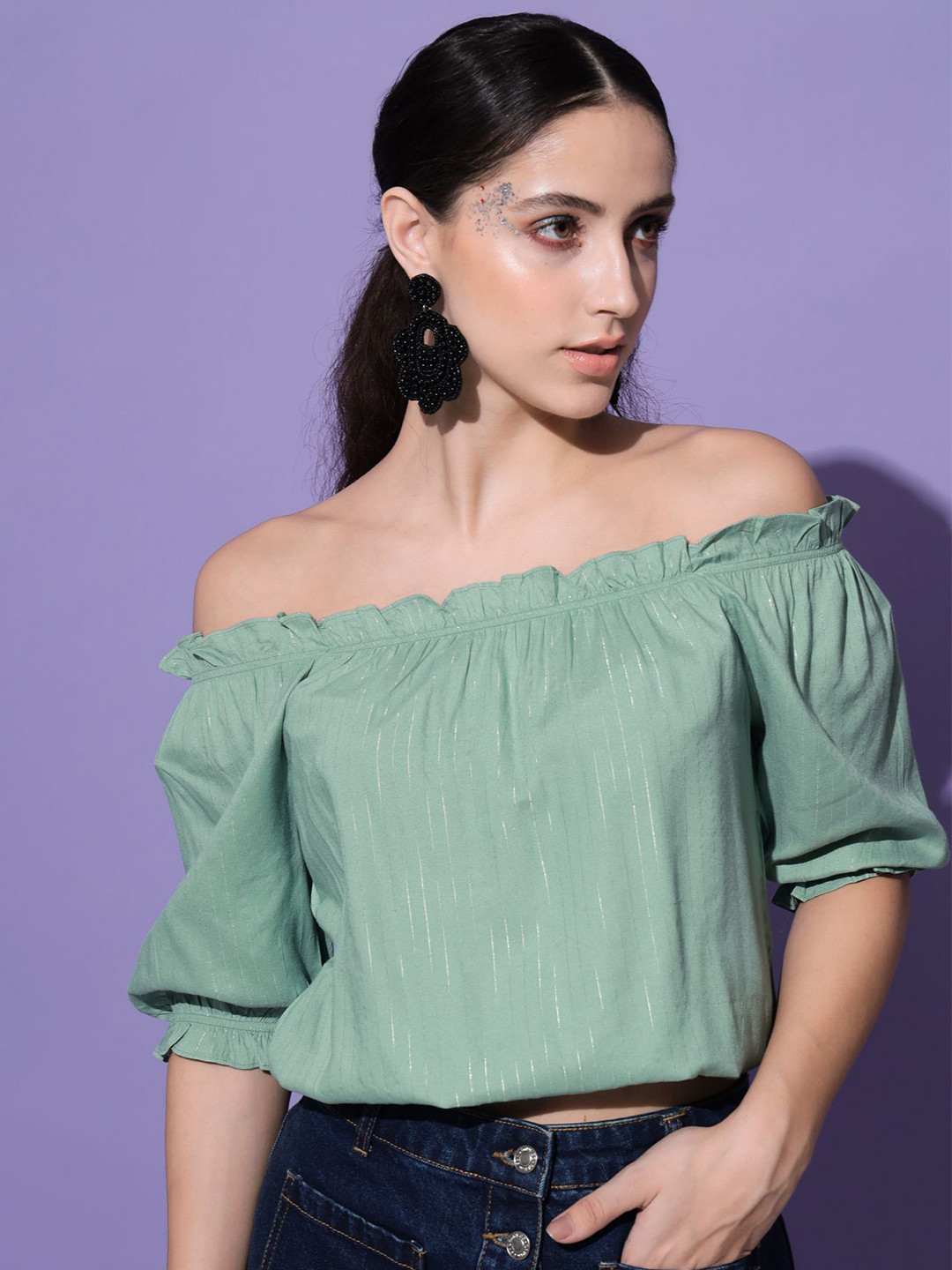 Shopping Queen Off-Shoulder Bardot Top