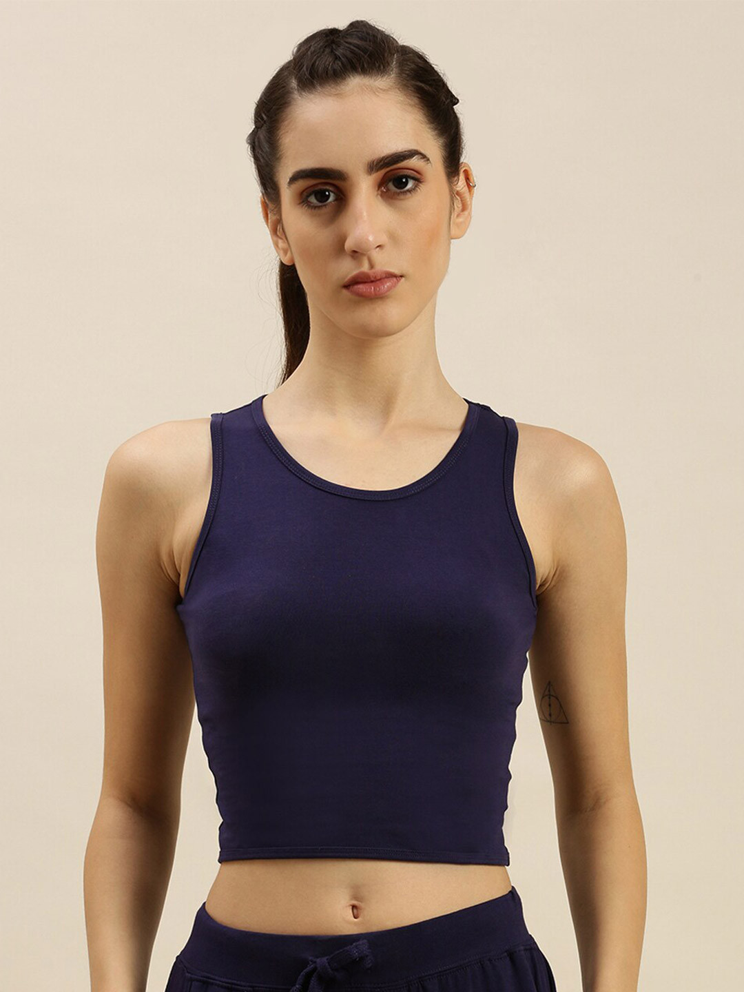 De Moza Cotton Tank Crop Top