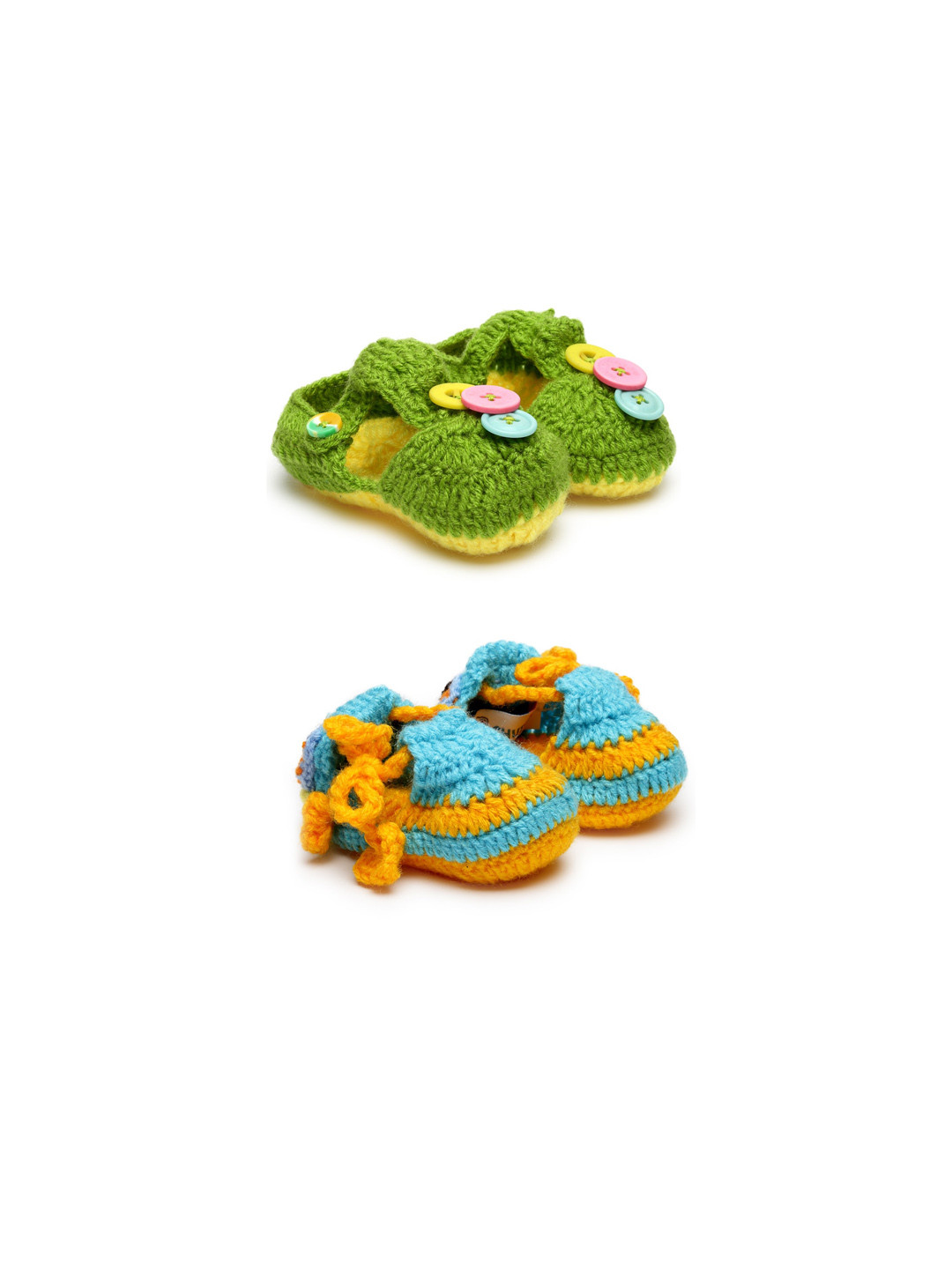 CHUTPUT Infant Set Of 2 Crochet Wool Booties