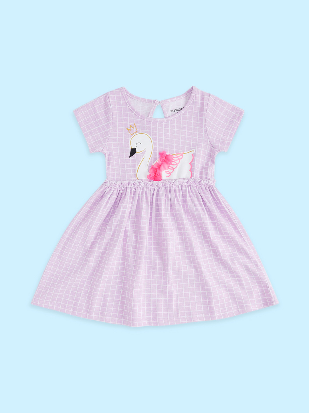 Pantaloons Baby Girls Checked Cotton Dress